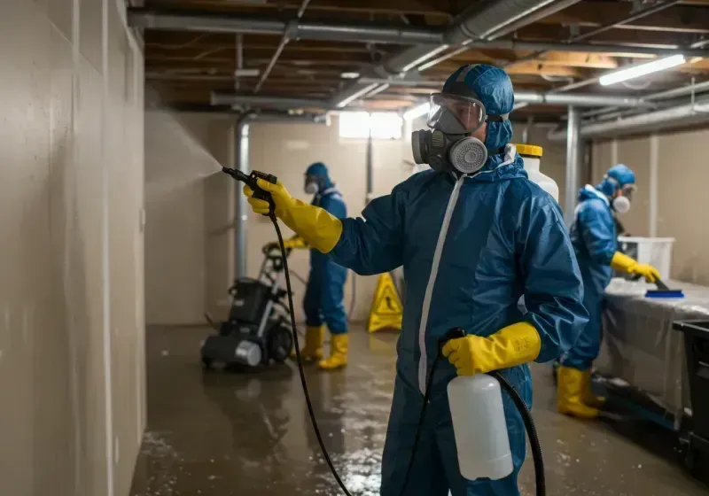 Basement Sanitization and Antimicrobial Treatment process in Port Monmouth, NJ